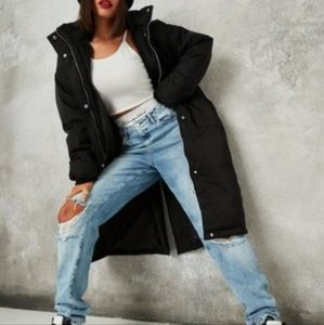 Missguided puffer jacket with pockets size 8